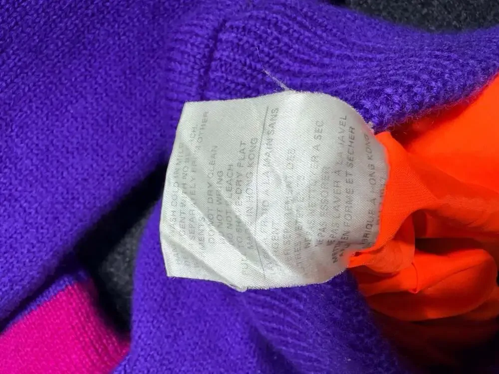 Vintage Nevica 90s Neon Colorblock 1/4 Zip Wool Ski Sweater Size S